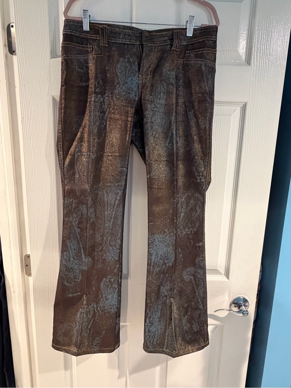 Women’s gold/copper Patterned Jeans